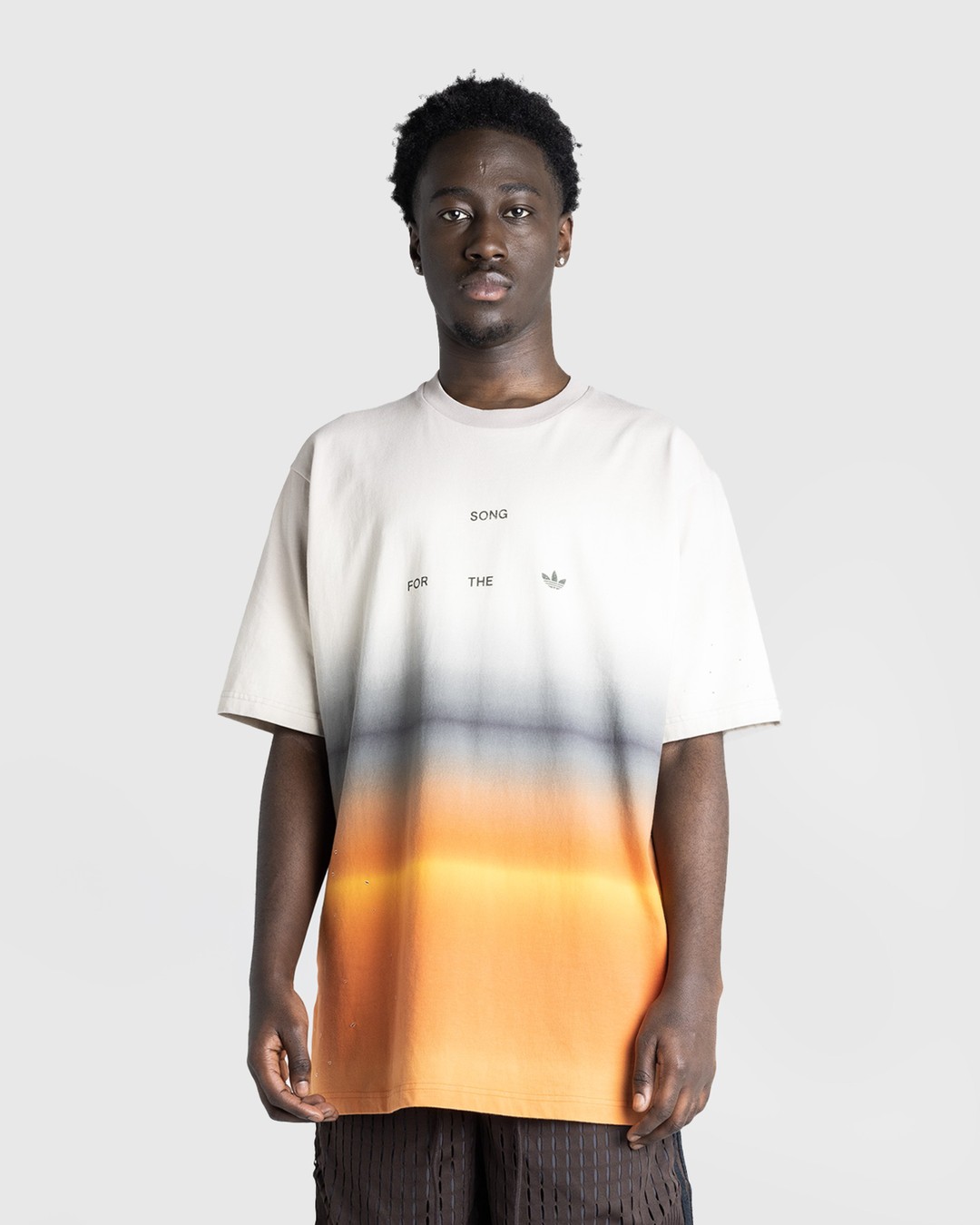 White oversized adidas t shirt top